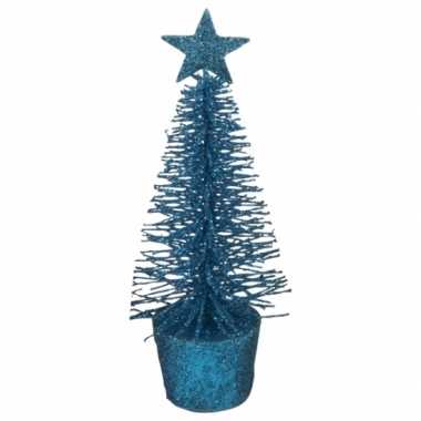 Kleine kerstmis decoratie boompje blauw