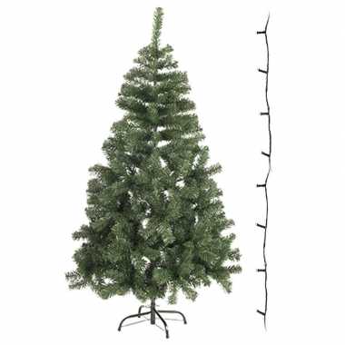 Kleine kleine kunst kerstboom 60 cm met gekleurde verlichting