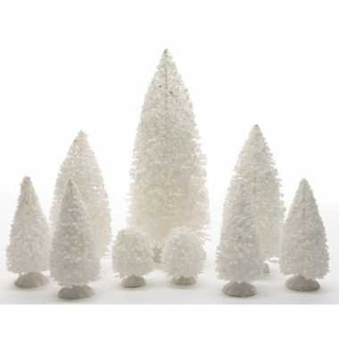 Kleine witte kleine kerstbooms 9x