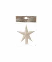 Kleine kerstboom piek wit glitter