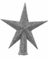 Kleine kerstboom piek zilver glitter