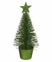 Kleine kerstmis decoratie boompje groen